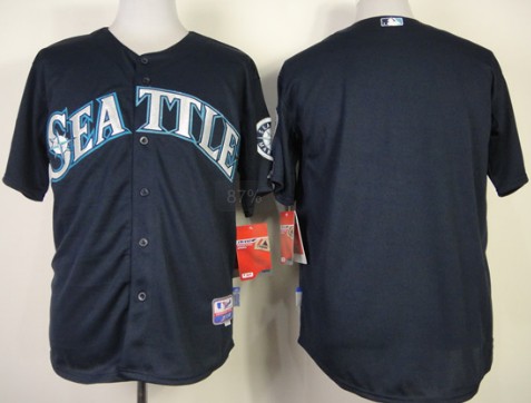 Seattle Mariners Blank 2014 Navy Blue Jersey