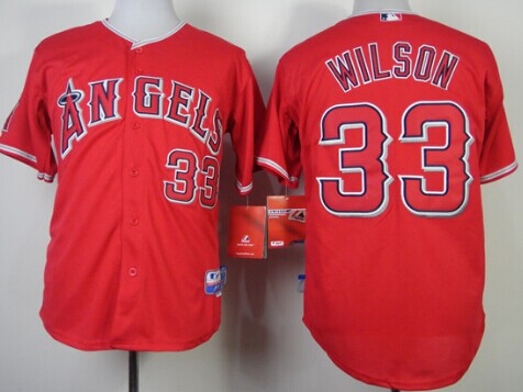 LA Angels of Anaheim #33 C.J. Wilson Red Jersey