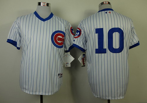 Chicago Cubs #10 Ron Santo 1988 White Pullover Jersey