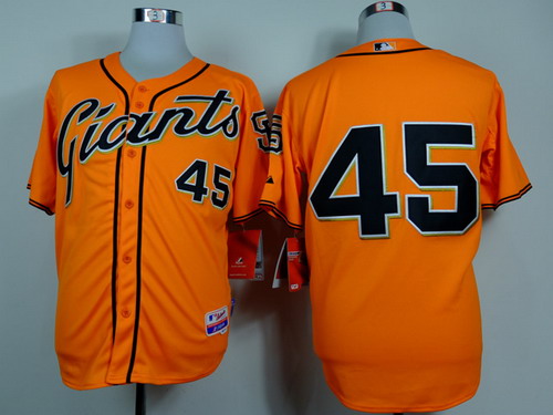 San Francisco Giants #45 Travis Ishikawa Orange Jersey