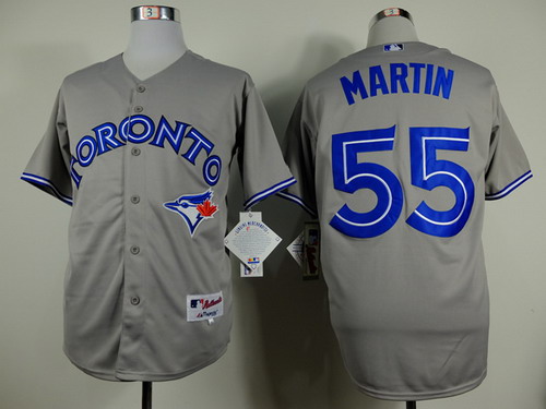 Toronto Blue Jays #55 Russell Martin Gray Jersey