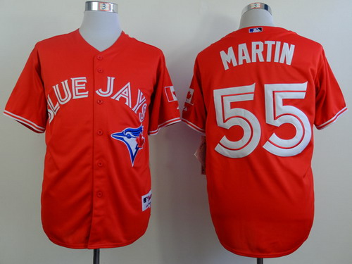 Toronto Blue Jays #55 Russell Martin Red Jersey