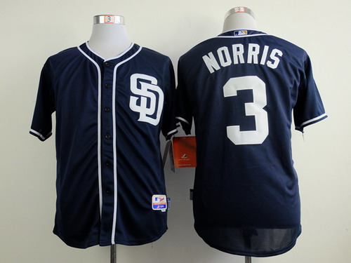 San Diego Padres #3 Derek Norris Navy Blue Jersey