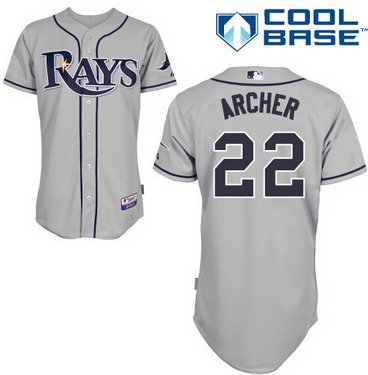 Tampa Bay Rays #22 Chris Archer Gray Jersey