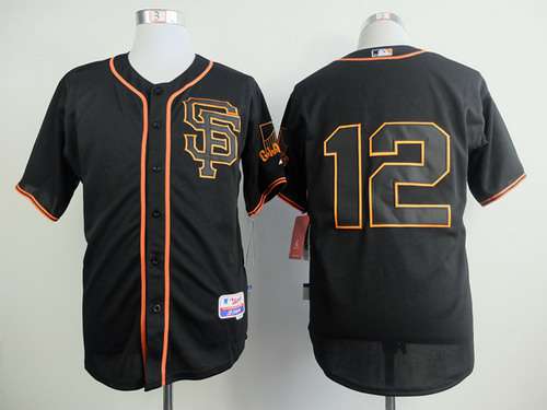 San Francisco Giants #12 Joe Panik 2015 Black SF Edition Jersey