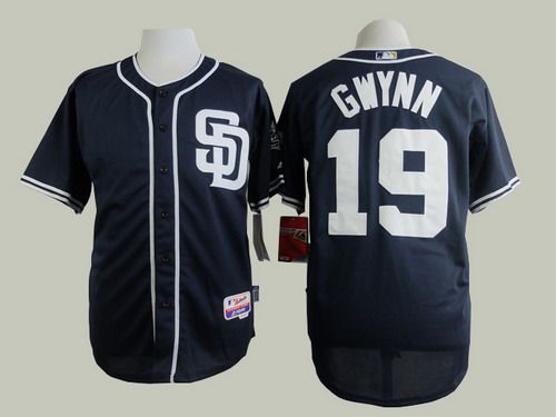 San Diego Padres #19 Tony Gwynn Navy Blue Cool Base Jersey