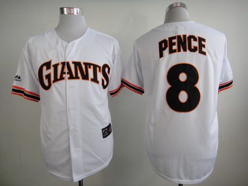 Men's San Francisco Giants #8 Hunter Pence 1989 Turn Back The Clock White Throwback Jersey