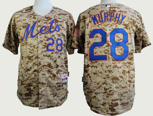 Men's New York Mets #28 Daniel Murphy 2014 Camo Jersey