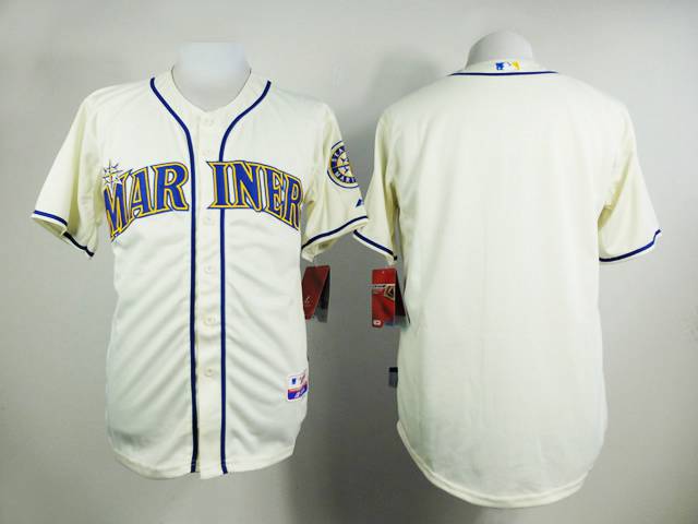 Men's Seattle Mariners Blank Cream Jersey