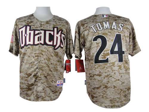 Men's Arizona Diamondbacks #24 Yasmany Tomas 2014 Camo Jersey