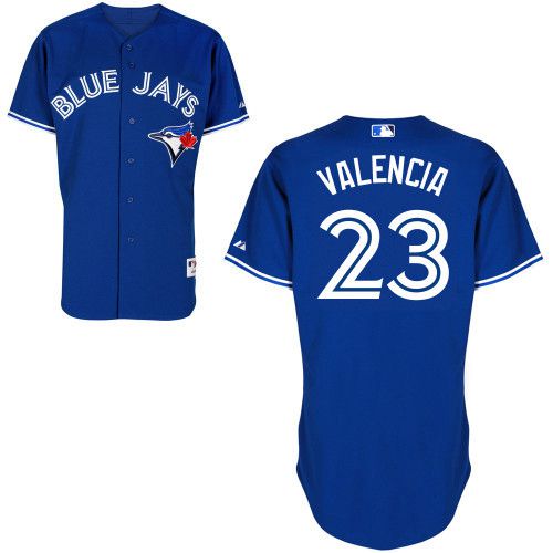 Men's Toronto Blue Jays #23 Danny Valencia Blue Jersey