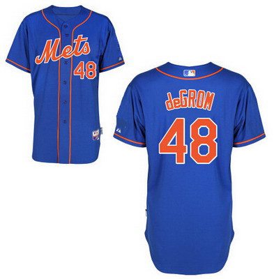 Men's New York Mets #48 Jacob DeGrom Blue Jersey