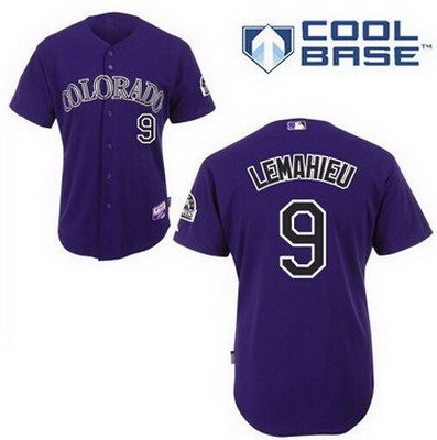 Men's Colorado Rockies #9 DJ LeMahieu Purple Jersey