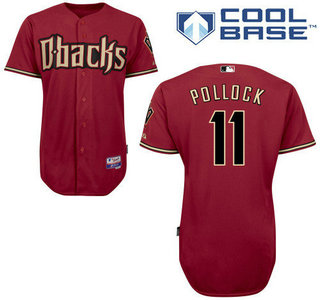 Men's Arizona Diamondbacks #11 A. J. Pollock Alternate Red MLB Cool Base Jersey