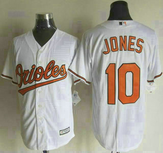 Men's Baltimore Orioles #10 Adam Jones Home White 2015 MLB Cool Base Jersey