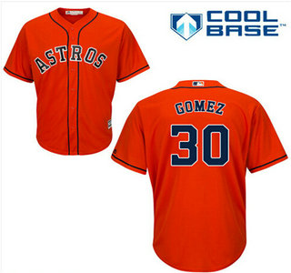 Men's Houston Astros #30 Carlos Gomez Alternate Orange MLB Cool Base Jersey