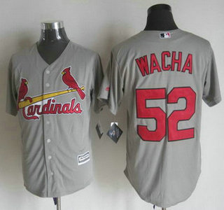 Men's St. Louis Cardinals #52 Michael Wacha Away Gray 2015 MLB Cool Base Jersey