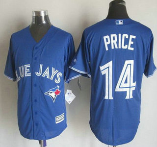 Men's Toronto Blue Jays #14 David Price Alternate Blue 2015 MLB Cool Base Jersey