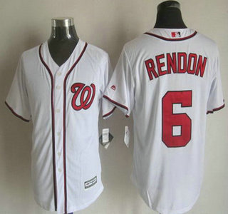 Men's Washington Nationals ##6 Anthony Rendon Home White 2015 MLB Cool Base Jersey