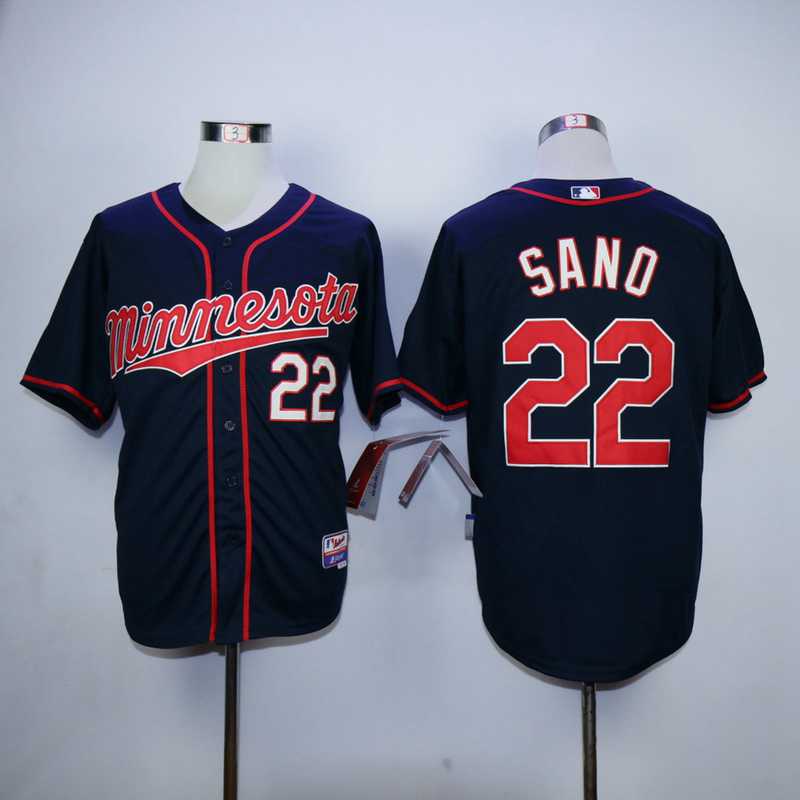 Men's Minnesota Twins #22 Miguel Sano Blue Cool Base Jersey