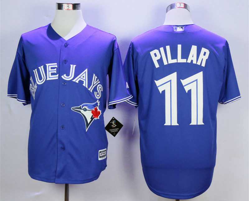 Men's Toronto Blue Jays #11 Kevin Pillar Blue New Cool Base Jersey