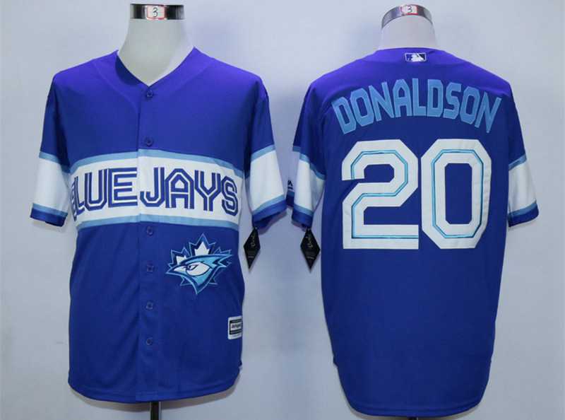 Men's Toronto Blue Jays #20 Josh Donaldson Blue New Cool Base Jersey