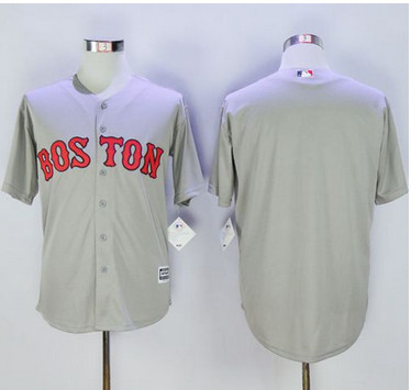 Red Sox Blank Grey New Cool Base Stitched MLB Jersey