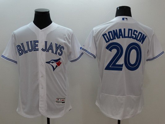 Men's Toronto Blue Jays #20 Josh Donaldson White Flexbase 2016 MLB Player Jersey