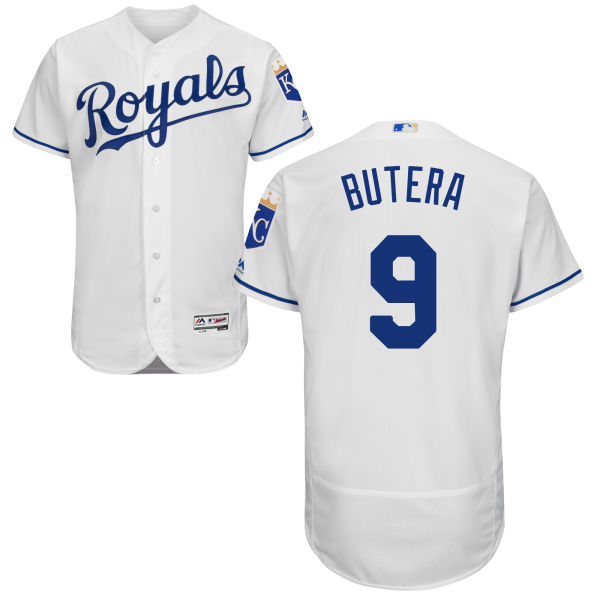 Men's Kansas City Royals #9 Drew Butera Majestic White 2016 Flexbase Authentic Collection Jersey