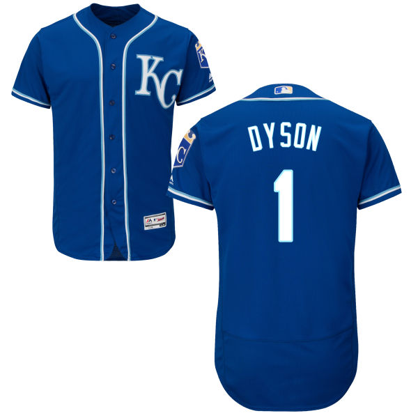 Men's Kansas City Royals #1 Jarrod Dyson Majestic Royal Blue 2016 Flexbase Authentic Collection Jersey