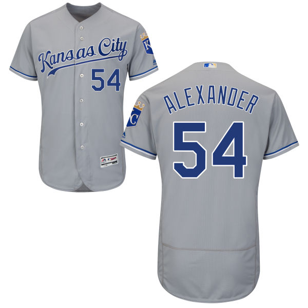 Men's Kansas City Royals #54 Scott Alexander Majestic Gray 2016 Flexbase Authentic Collection Jersey