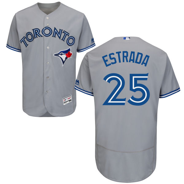 Men's Toronto Blue Jays #25 Marco Estrada Gray Road 2016 Flexbase Majestic Baseball Jersey