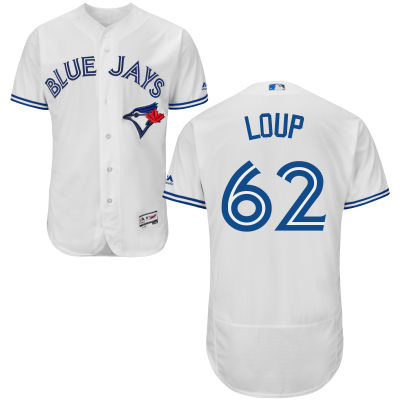 Men's Toronto Blue Jays #62 Aaron Loup White Home 2016 Flexbase Majestic Baseball Jersey