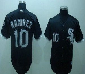 Chicago White Sox #10 Alexei Ramirez Black Jersey