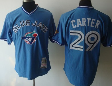 Toronto Blue Jays #29 Joe Carter 1993 Light Blue Throwback Jersey