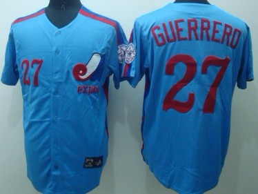 Montreal Expos #27 Vladimir Guerrero 1982 Blue Throwback Jersey