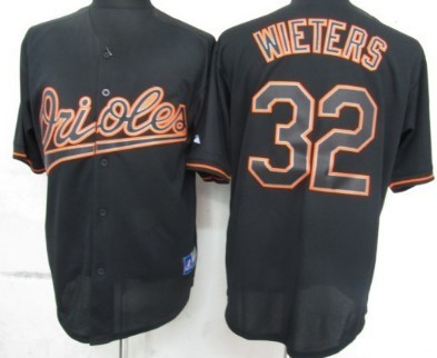 Baltimore Orioles #32 Matt Wieters Black Fashion Jersey