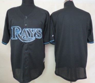 Tampa Bay Rays Blank Black Fashion Jersey