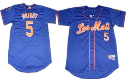 New York Mets #5 David Wright Los Blue Jersey