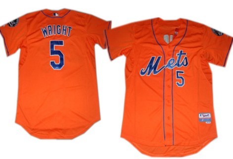 New York Mets #5 David Wright Orange Jersey