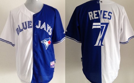 Toronto Blue Jays #7 Jose Reyes White/Blue Two Tone Jersey