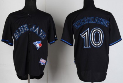 Toronto Blue Jays #10 Edwin Encarnacion Black Fashion Jersey