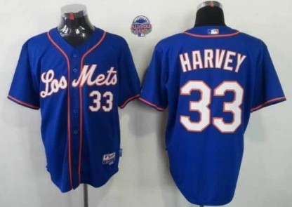 New York Mets #33 Matt Harvey Los Blue Jersey