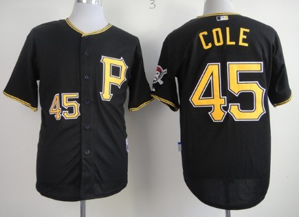 Pittsburgh Pirates #45 Gerrit Cole Black Jersey