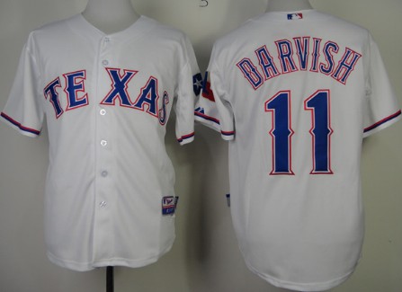 Texas Rangers #11 Yu Darvish 2014 White Jersey