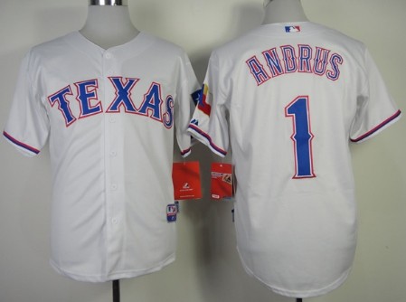 Texas Rangers #1 Elvis Andrus 2014 White Jersey