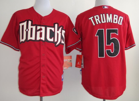 Arizona Diamondbacks #15 Mark Trumbo Red Jersey